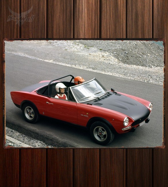 Металлическая табличка Fiat Abarth 124 Spider Металлическая табличка Fiat Abarth 124 Spider